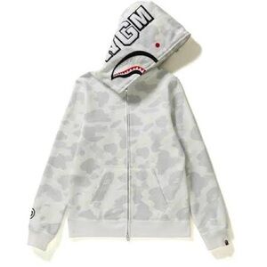 Bape Gray Camo Shark Hoodie